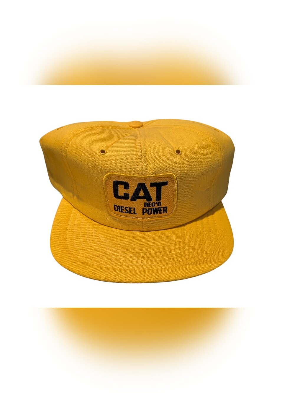 Vintage CAT Diesel Power Snap Back Trucker Hat - Yellow - Nice!!